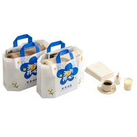 Sac de courses en plastique avec poignée pour marque de cosmétiques, en stock