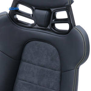 Sièges baquets sport légers noirs sur mesure avec support élevé en fibre de carbone pour Porsche Taycan - Product Image 3