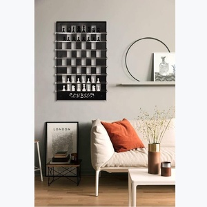 Scacchiera Verticale in Metallo da Parete Decorazione per Ufficio Casa Sala Giochi Scacchiera in Metallo Decorazione Murale - Product Image 2