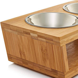 Tinggi Anjing dan Kucing Pet Feeder, Double Bowl Mengangkat Berdiri Dilengkapi dengan Tambahan Dua Stainless Steel Mangkuk untuk Anjing Kecil - Product Image 5