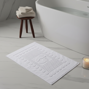Serviette <span class=keywords><strong>de</strong></span> <span class=keywords><strong>sol</strong></span> en coton 100% <span class=keywords><strong>blanc</strong></span> pour chambre d'hôtel - 50x80cm, grande, épaisse, antidérapante, absorbante, <span class=keywords><strong>tapis</strong></span> <span class=keywords><strong>de</strong></span> salle <span class=keywords><strong>de</strong></span> bain - Product Image 1