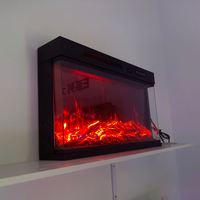 Foyer électronique d'intérieur de 24 pouces de haute qualité avec contrôle de température de flamme simulée en bois pour la décoration intérieure