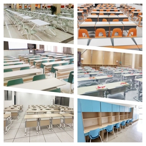 Bán Hot MDF + nhựa + thép trường học sinh viên lớp học bàn Bàn và ghế Bộ đồ nội thất trường học nghiên cứu bảng cho sinh viên đại học - Product Image 5