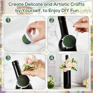 Mini Casual Phenolic Resin PP Dome-shaped Red Wine Bottle Floral <b>Stickers</b> <b>Flower</b> Arrangement Fresh <b>Flower</b> Decoration Decorative - Product Image 5