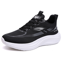 Chaussures de course respirantes en tricot pour hommes, personnalisées en usine, printemps-automne, antidérapantes, amortissantes, confortables, souples, avec sangle à boucle