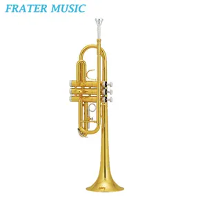 High quality C key Trumpet with nickel plated cupronickel piston (JTR-258)