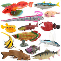 Offre Spéciale : Figurines d'animaux marins en PVC à assembler – Jouets décoratifs pour la maternité (Saumon, Thon, Poisson-sabre, Poisson-papillon, Poisson-bouffant)