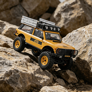 <span class=keywords><strong>Coche</strong></span> Teledirigido <span class=keywords><strong>Todoterreno</strong></span> Clásico 4x4 2.4G para Escalada, Modelo Range Rover RTR Hardcore, Escala 1:24, con Cable USB y Detalles Metálicos - Product Image 1