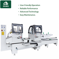 Machine de découpe aluminium et PVC/UPVC à deux têtes, contrôlée par CNC PLC, à 90/45 degrés, avec servomoteur, pour usine de murs rideaux