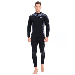 Traje de <span class=keywords><strong>Neopreno</strong></span> de Dos Piezas YONSUB de 3mm, Modelo 1120, Chaqueta de Manga Larga con Cremallera Trasera y Pantalones, Traje de Buceo para Buceo, Surf, Snorkel y Natación - Product Image 1
