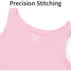 Débardeur 100 % coton pour filles, col rond, sans manches, respirant, sous-vêtement pour enfants de 2 à 14 ans, couleur unie, tenue de gymnastique - Product Image 4