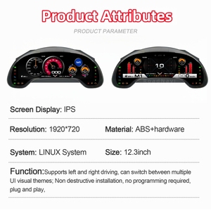 12.3" RoadNavi <strong>Car</strong> Auto <strong>Speedometer</strong> <strong>for</strong> Corvette C6 2006-2013 LCD Digital Cluster <strong>Car</strong> Upgrade Dashboard Instrument - Product Image 6