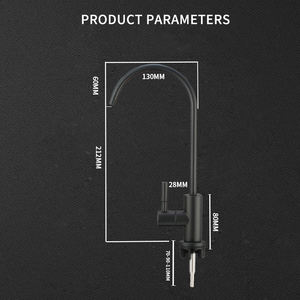 Rubinetto per il filtro di depurazione delle acque potabile nero maniglia del rubinetto accessori moderna SUS304 rubinetto della cucina - Product Image 2
