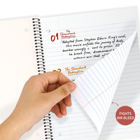 Personnalisé 1 sujet Fournitures de bureau et scolaires A5 A6 A4 B5 Composition Carnets à spirale pour usage scolaire