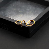 Perhiasan Tubuh Titanium G23 Batu CZ Cincin Hidung Clicker Puting Telinga Spiral Anting Bibir
