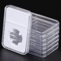 Boîtier de protection en plastique transparent à fermeture rapide pour pièces de monnaie certifiées NGC PCGS