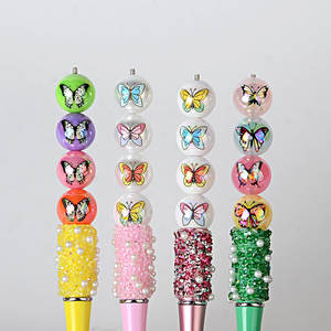 Perles rondes papillon double face imprimées multicolores en acrylique de 16 mm pour DIY, chaîne de téléphone portable, accessoire de stylo, tendance Reviright - Product Image 3