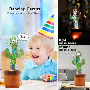 Cactus Électrique Dansant : 120 Chansons, Chantant, Parlant, Enregistre et Répète ce que vous dites - Product Image 5