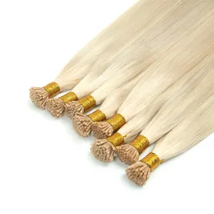 Natural Black Pre Bonded Stick I Tip Human Hair Bundles Brazilian Bulk Hair Microlinks Body Wave I-Tip Hair Extensions