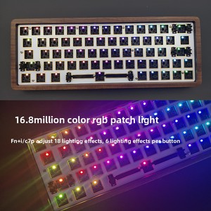 <span class=keywords><strong>Clavier</strong></span> musical RGB 64 touches, kit en bois de palissandre acrylique, fibre de verre 2,4G, plaqué or, claviers mécaniques USB pour <span class=keywords><strong>ordinateur</strong></span> - Product Image 5