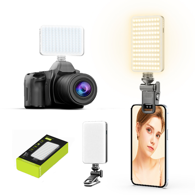 D10 Portable Mobile Phone Camera Fill Light Three-color Temperature Conference Makeup Short Video 3000mAh CRI 90-95 90-Minute