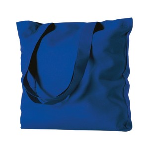 Bolsa de Compras Georgia Maxi Shopper de Lona de 130g, Color Azul Sólido, Abertura Superior, Bolsa de Mano para Mujer - Product Image 1