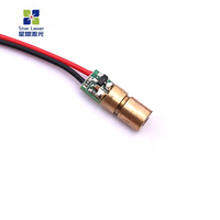 Module laser rouge 650 nm 1 mW avec carte de circuit imprimé et câble connecteur 2 broches pour capteur de niveau, télémètre, éclairage de scène