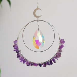 Natural Crystal Sun Catchers Hanging Indoor Window Suncatchers <strong>rainbow</strong> <strong>Prism</strong> Car Pendant - Product Image 6
