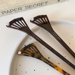 دوييل عصا شعر فاخرة على الطراز الصيني من حمض الخليك، إكسسوارات شعر نسائية أنيقة بتصميم عتيق للفتيات - Product Image 5