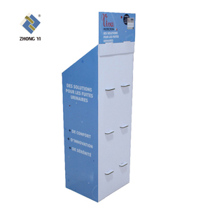 Продвижение супермаркета переработанная на заказ выставочная стойка из гофрированной бумаги Напольная картонная витрина для закусок в розницу - Product Image 4