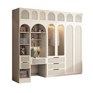 <span class=keywords><strong>Armoire</strong></span> Moderne pour Enfants en Bois Massif Écologique, Penderie Autoportante Grande Capacité pour Chambre Compacte, Meuble de Rangement Personnalisé - Product Image 1