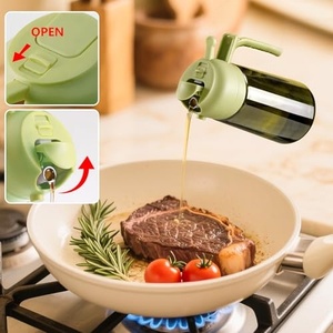Bouteille Distributrice d'Huile d'Olive en Verre Réutilisable Anti-Fuite avec Logo Personnalisé OEM ODM, Facile à Verser, Rechargeable, Emballage pour Bouteille d'Huile de Cuisine - Product Image 2