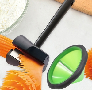 Nhà bếp đa chức năng gọt dao mô hình khắc khuôn PP nhựa hoa cán trái cây ưa thích cắt xoăn điêu khắc công cụ - Product Image 5