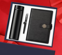 Ensemble cadeau de bloc-notes promotionnel classique haut de gamme pour les affaires avec logo personnalisé sur stylo, chargeur de batterie, parapluie, boîte cadeau