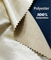 Tissu satiné haut de gamme 100 % polyester, aspect acétate, 260 g/m², brillant, lisse, luxueux et respirant, idéal pour robes de soirée et rideaux