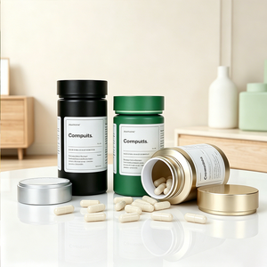 Envase de Plástico PET para Medicamentos, Frasco para Pastillas con Tapa de Rosca, Envase Farmacéutico Blanco con Impresión Personalizada - Product Image 3