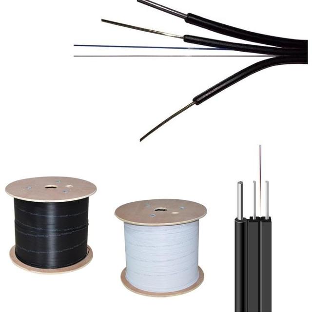 Indoor Outdoor Fiber Optic Drop Cable with 1 2 4 6 8 Cores Steel Wire FRP Competitive Price Optic Fibre Cable for Communications