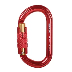 CE Certification O-shaped Personalized 7075 rock climbing carabiner high quality screw oval carabiner Hooks