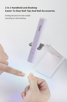 Mini lámpara de luz LED UV inalámbrica de 3W para uñas, portátil, recargable por USB para el hogar y los viajes, herramienta de Arte de Gel de uñas de plástico alimentada por batería