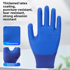 Guantes de Látex Espumado Transpirables, Antideslizantes, Resistentes a la Abrasión, con Textura Arrugada, Guantes de Protección Laboral para Mantenimiento de Maquinaria - Product Image 3
