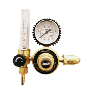 Fábrica Direct Supply CGA580 Argônio Regulador com Medidor de Fluxo para Linha W21.8-14 Male para Soldagem Industrial & Gás Cilindros - Product Image 1