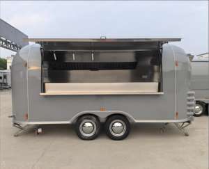 Remorque de bar mobile jour et nuit avec comptoir en acier inoxydable pour le service du café de jour et le bar à cocktails de nuit - Product Image 5