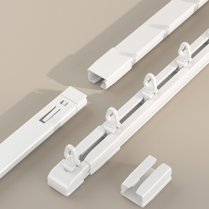 Fabricant de rails de rideaux Longueur personnalisée Pièces de rideaux Montage mural au <span class=keywords><strong>plafond</strong></span> <span class=keywords><strong>Rail</strong></span> de rideaux en aluminium à pliage en S - Product Image 1