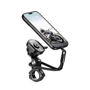 Support de téléphone magnétique pour moto, rotation 3D, antichoc, en alliage d'aluminium, avec quatre verrous - Product Image 1