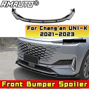 For Chang'an UNI-K 2021-2023 <b>Car</b> Front Bumper Lip Splitter <b>Diffuser</b> Body Kit Gloss Black Bumper Protector Modification Part - Product Image 1