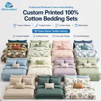 Parure de lit en coton égyptien Cloudland 100%, housse de couette, taies d'oreiller, luxe, taille Queen, 3 pièces