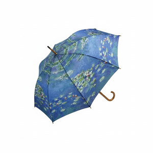 Parapluie de saut en bois AU-02226 Design d'art "Nénuphars II" de Monet - Product Image 1