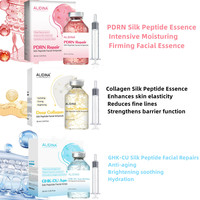 Ampoule Intensive GHK-CU au Collagène Profond et Peptide de Soie PDRN avec Acide Hyaluronique, Hydratant Éclaircissant pour un Effet Raffermissant et Liftant