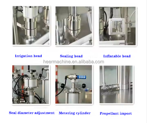 Equipo de máquina de llenado de aerosol semiautomático desodorante como hacha - Product Image 6