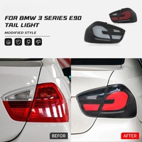 Feux arrière HETOP E90 2005-2008 Série 3, style clair, feux arrière LED pour voiture, plug and play, accessoires DRL pour BMW